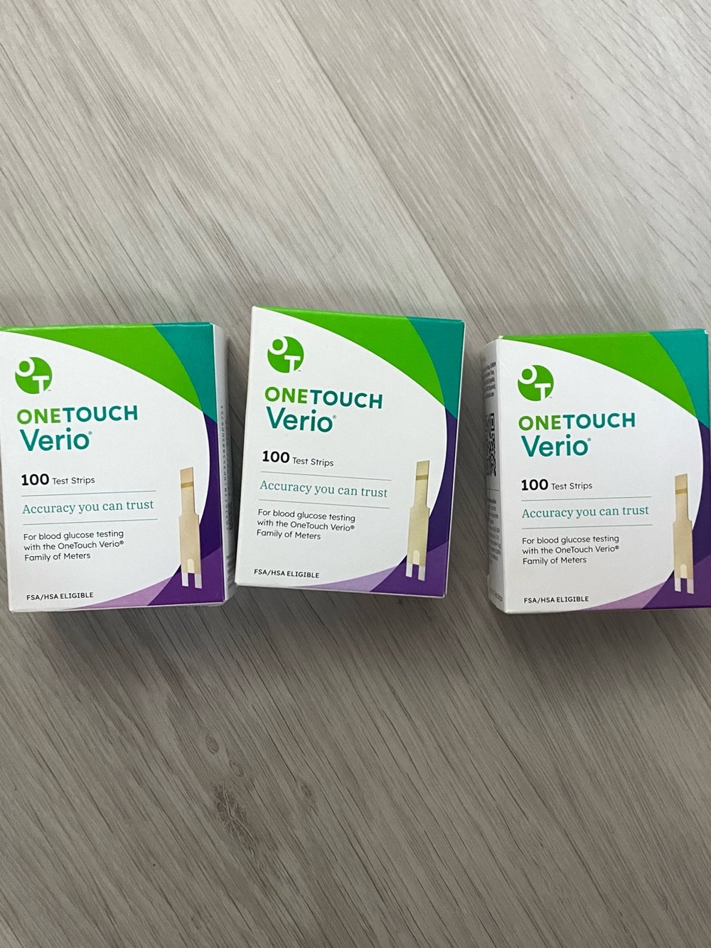 300 OneTouch Verio Test Strips pack 3 boxes